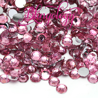 Pink Resin Round Flat Back Loose Rhinestones