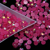 Live - 4mm Dark Pink AB Jelly Round Flat Back Loose Rhinestones Non Hotfix - 10K pcs