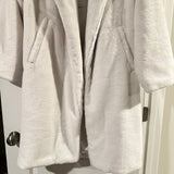 NWT ALO Yoga Oversized Faux Fur Ivory Trench Coat Size Medium