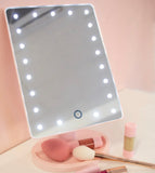 NIB LED Table Makeup Vanity Mirror with Stand - WHITE