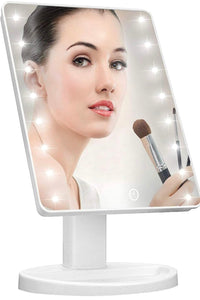 NIB LED Table Makeup Vanity Mirror with Stand - WHITE
