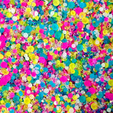 2-6mm Mixed Pink, White, Yellow, Dark Aqua Jelly Round Flat Back Loose Rhinestones #63 - 5000pcs