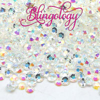 Clear AB Transparent Jelly Resin Round Flat Back Loose Rhinestones