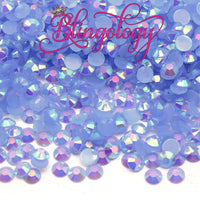 Light Sapphire AB Jelly Resin Round Flat Back Loose Rhinestones