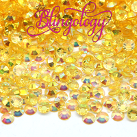 Topaz AB Transparent Jelly Resin Round Flat Back Loose Rhinestones