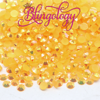Sunshine AB Jelly Resin Round Flat Back Loose Rhinestones