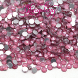 Light Maroon/Burgundy Mocha Glass Round Flat Back Loose Rhinestones