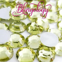 Light Yellow Resin Round Flat Back Loose Rhinestones
