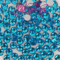 Sky Blue Resin Round Flat Back Loose Rhinestones