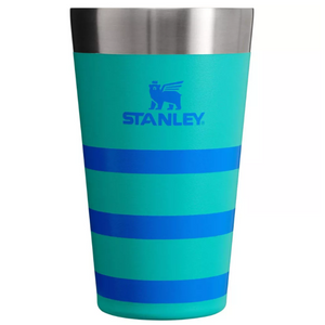 NEW *TARGET* Stanley Adventure Insulated Stacking Beer Pint 16oz - AQUA STRIPED