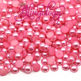 Sugar Plum Pearls Resin Round Flat Back Loose Pearls