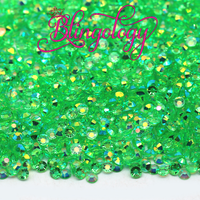 Peridot AB Transparent Jelly Resin Round Flat Back Loose Rhinestones