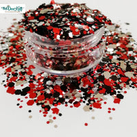 Casino Mixed Chunky Glitter, Polyester Glitter for Tumblers Nail Art Bling Shoes - 1oz/30g