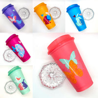 Starbucks 16 oz Colorful Spring Cup Reusable Hot Cup with Lid BPA Free LIMITED EDITION