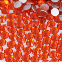 Orange Crystal Glass Rhinestones - SS34, 288 pieces - 7mm Flatback, Round, Loose Bling - TheDecoKraft - 1