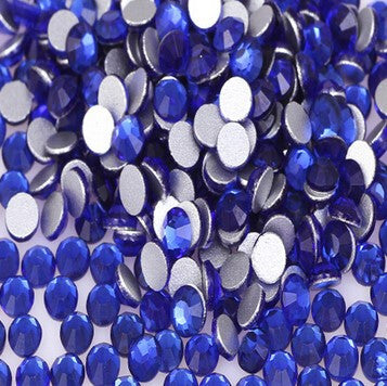 Dark Royal Blue Crystal Glass Rhinestone - SS12, 1440 pieces - 3mm Flatback, Round, Loose Bling - TheDecoKraft - 1
