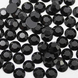 6mm Jet Black Resin Round Flat Back Loose Rhinestones