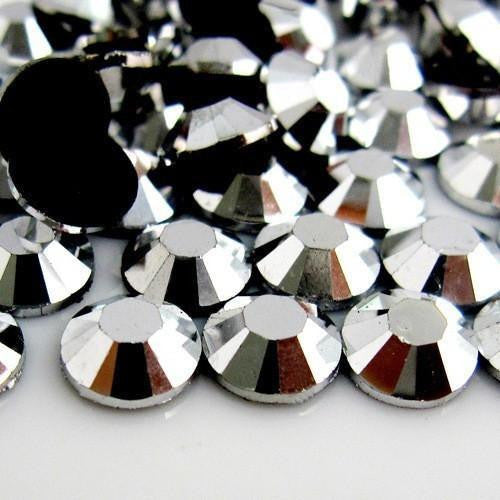 3mm Hematite Resin Round Flat Back Loose Rhinestones