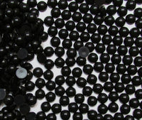7mm Black Flatback Half Round Pearls - BULK 2,000 pieces - Loose, Bling, Nail Art, Decoden TDK-P006.1 - TheDecoKraft - 1