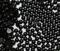 9mm Black Flatback Half Round Pearls - 29 grams / 150 pieces - Loose, Bling, Nail Art, Decoden TDK-P008 - TheDecoKraft - 1