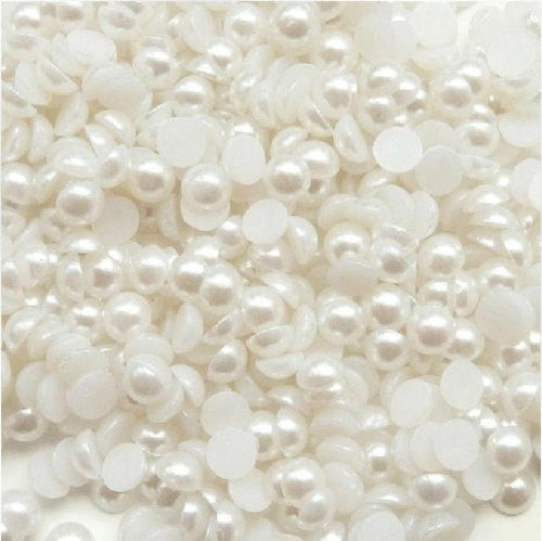 3mm White Flatback Half Round Pearls - BULK 10,000 pieces - Loose, Bling, Nail Art, Decoden TDK-P011.1 - TheDecoKraft - 1