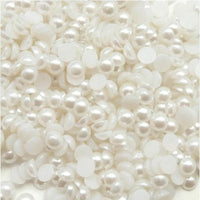 5mm White Flatback Half Round Pearls - 17 grams / 500 pieces - Loose, Bling, Nail Art, Decoden TDK-P013 - TheDecoKraft - 1