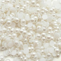 7mm White Flatback Half Round Pearls - BULK 2,000 pieces - Loose, Bling, Nail Art, Decoden TDK-P015.3 WHOLESALE - TheDecoKraft - 1