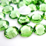 2-6mm Mixed Peridot Light Green Resin Round Flat Back Loose Rhinestones  - 5000pcs
