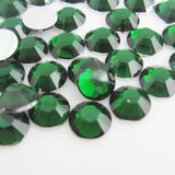 5mm Emerald Green Resin Round Flat Back Loose Rhinestones