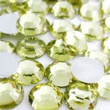 6mm Light Yellow Citrine Resin Round Flat Back Loose Rhinestones