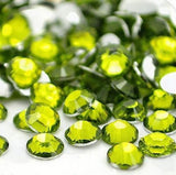 6mm Olive Green Resin Round Flat Back Loose Rhinestones