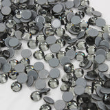 SS12/3mm Black Diamond Gray Glass Round Flat Back Loose HOTFIX Rhinestones - 1440pcs