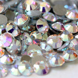SS16/4mm Clear Crystal AB Glass Round Flat Back Loose Rhinestones