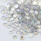 SS30/6mm Crystal Moonlight AB Glass Round Flat Back Loose Rhinestones - 288pcs