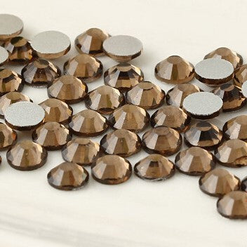 Dark Coffee Crystal Glass Rhinestones - SS34, 288 pieces - 7mm Flatback, Round, Loose Bling - TheDecoKraft - 2