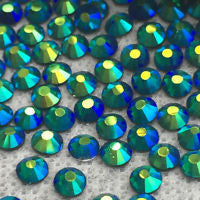 Dark Green AB Crystal Glass Rhinestones - SS30, 288 Pieces - 6mm Flatback, Round, Loose Bling - TheDecoKraft - 1