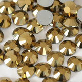 SS16/4mm Gold Glass Round Flat Back Loose Rhinestones - 1440pcs