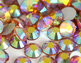 Golden Yellow AB Glass Rhinestones - SS6, 1440 pieces - 2mm Flatback, Round, Loose Bling - TheDecoKraft - 1