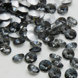 18mm Smoky Gray Glass Round Pointback Rivoli Rhinestones