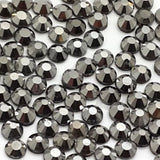 SS16/4mm Hematite Glass Round Flat Back Loose Rhinestones - 1440pcs