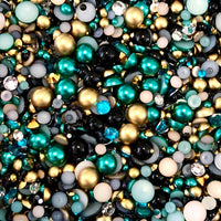 2-10mm Mixed Pearls and Rhinestones Resin Round Flat Back Loose Pearls #69 - 2000pcs
