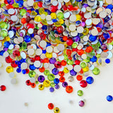 SS6-SS20/2-5mm Pride Rainbow Glass Round Flat Back Rhinestones Mixed Set #19 - 1000pcs