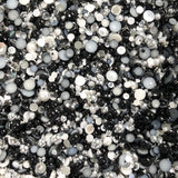2-10mm Mixed Pearls and Rhinestones Resin Round Flat Back Loose Pearls #7 - 2000pcs