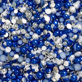 2-10mm Mixed Pearls and Rhinestones Resin Round Flat Back Loose Pearls #6 - 2000pcs