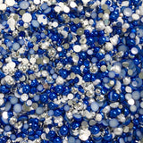 2-10mm Mixed Pearls and Rhinestones Resin Round Flat Back Loose Pearls #6 - 2000pcs