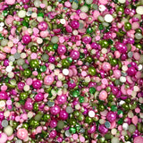 2-10mm Mixed Pearls and Rhinestones Resin Round Flat Back Loose Pearls #11 - 2000pcs