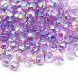 WCE - 2 to 6mm Tanzanite Light Purple AB Transparent Jelly Round Flat Back Loose Rhinestones