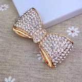 Gold Rhinestones Bling Bow Bling Cabochon Alloy Metal Decoden