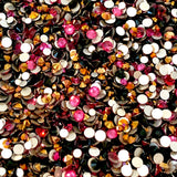 SS6-SS20/2-5mm Blingology Hot Pink, Black, Gold Glass Round Flat Back Rhinestones Mixed Set #5 - 1000pcs