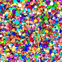 2-6mm Mixed Rainbow Pride Jelly Resin Transparent Round Flat Back Loose Rhinestones #55 - 5000pcs